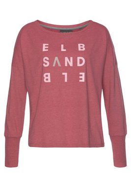 Elbsand Longsleeve Ingrun mit Logodruck vorne, Langarmshirt aus Baumwoll-Mix, sportlich-casual