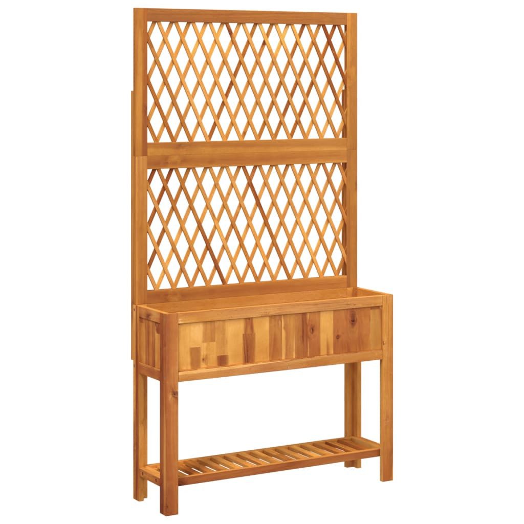 vidaXL Blumentopf Pflanzkübel mit Rankgitter & Ablage 100x32x185 cm nholz (1 St)