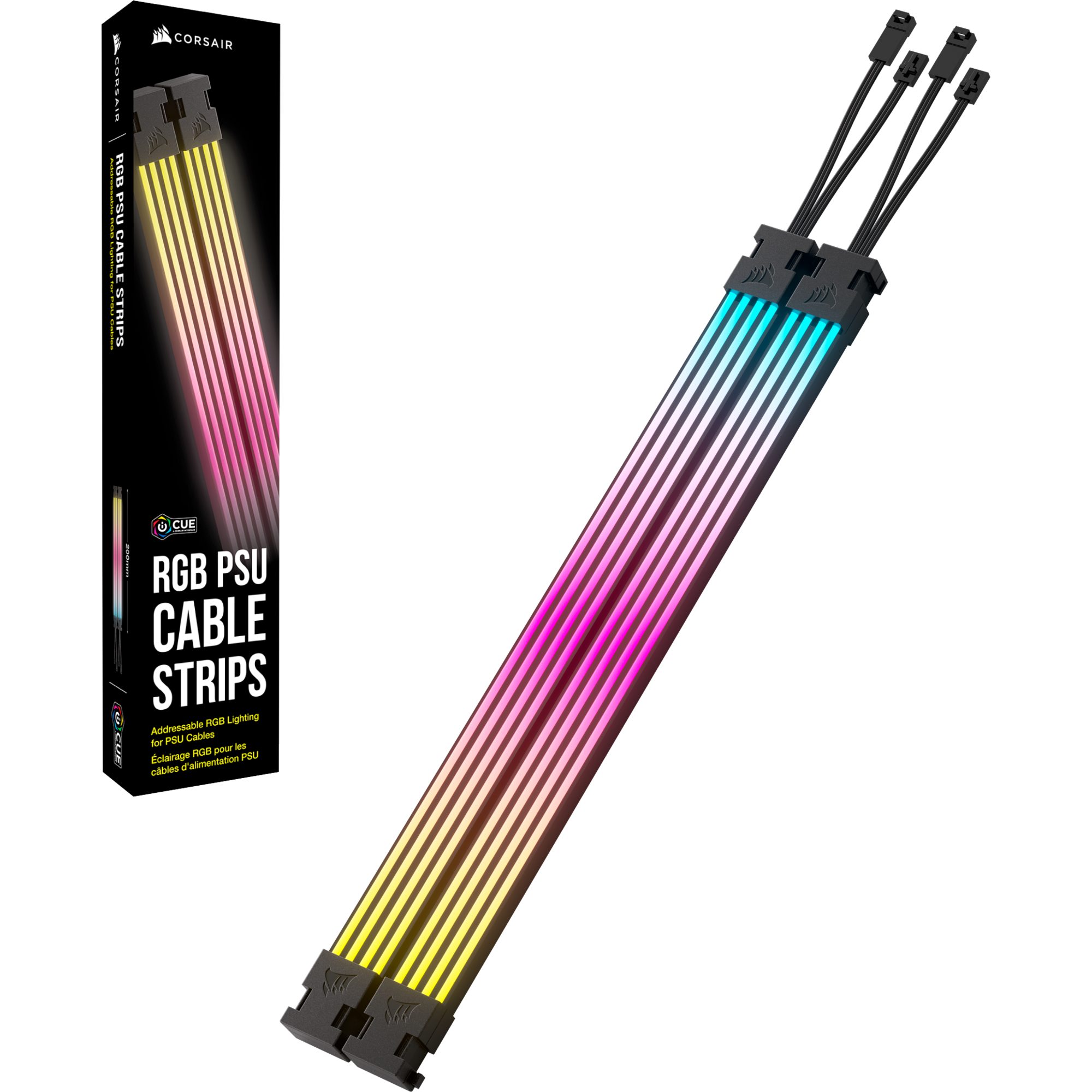 Corsair Corsair iCUE ARGB PSU Cable Strips, LED-Streifen, (2x 240mm, für Computer-Kabel