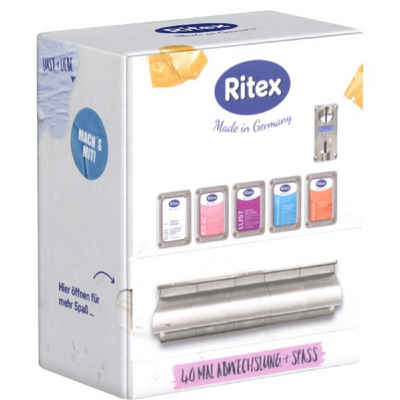 Ritex Презервативи «Kondomautomat» Abwechslung & Spaß Karton mit, 40 St., gemischte Qualitäts-Kondome ohne Latexgeruch