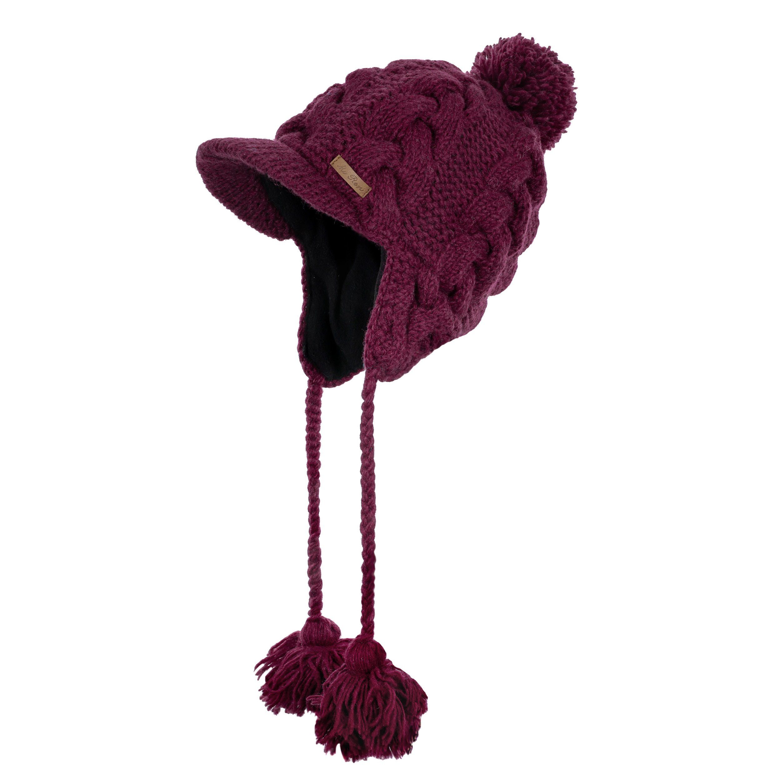 McRon Strickmütze Wollmütze Modell Susi gefüttert mit Fleece