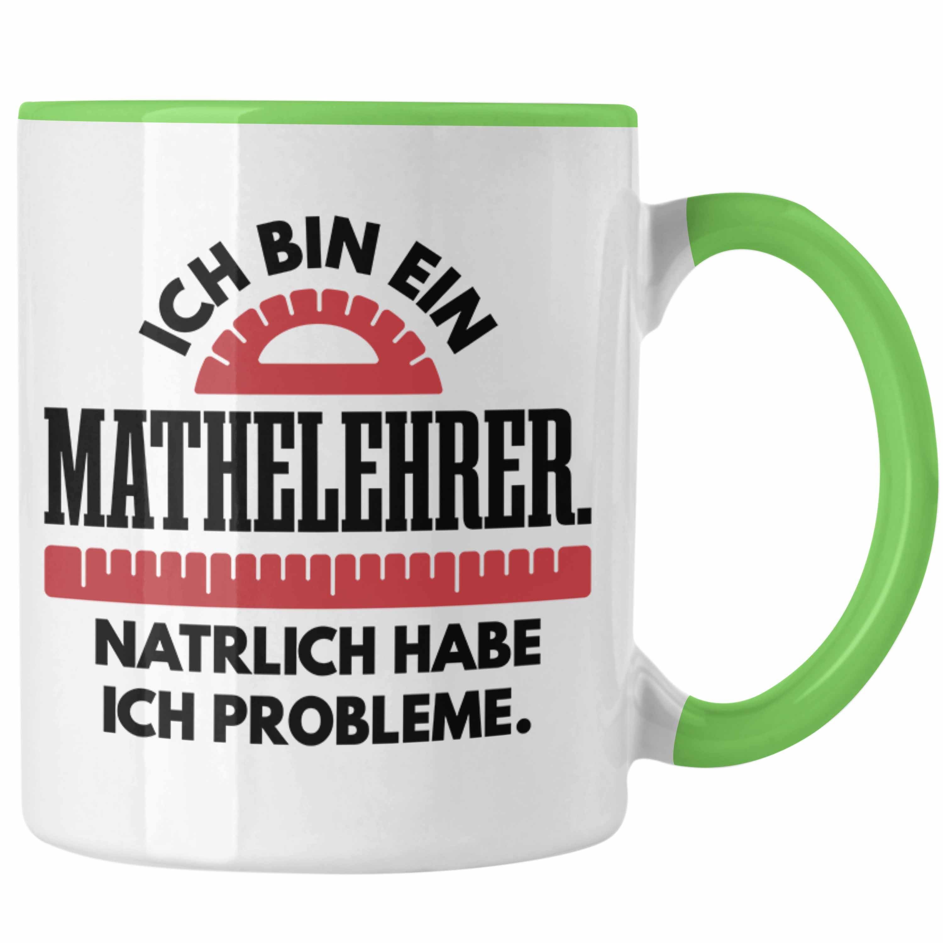 Trendation Tasse Trendation - Mathelehrer Tasse Mathematiker Tassen mit Spruch Lustig Kaffeetasse Geschenk Mathe Lehrer Sprüche Grün