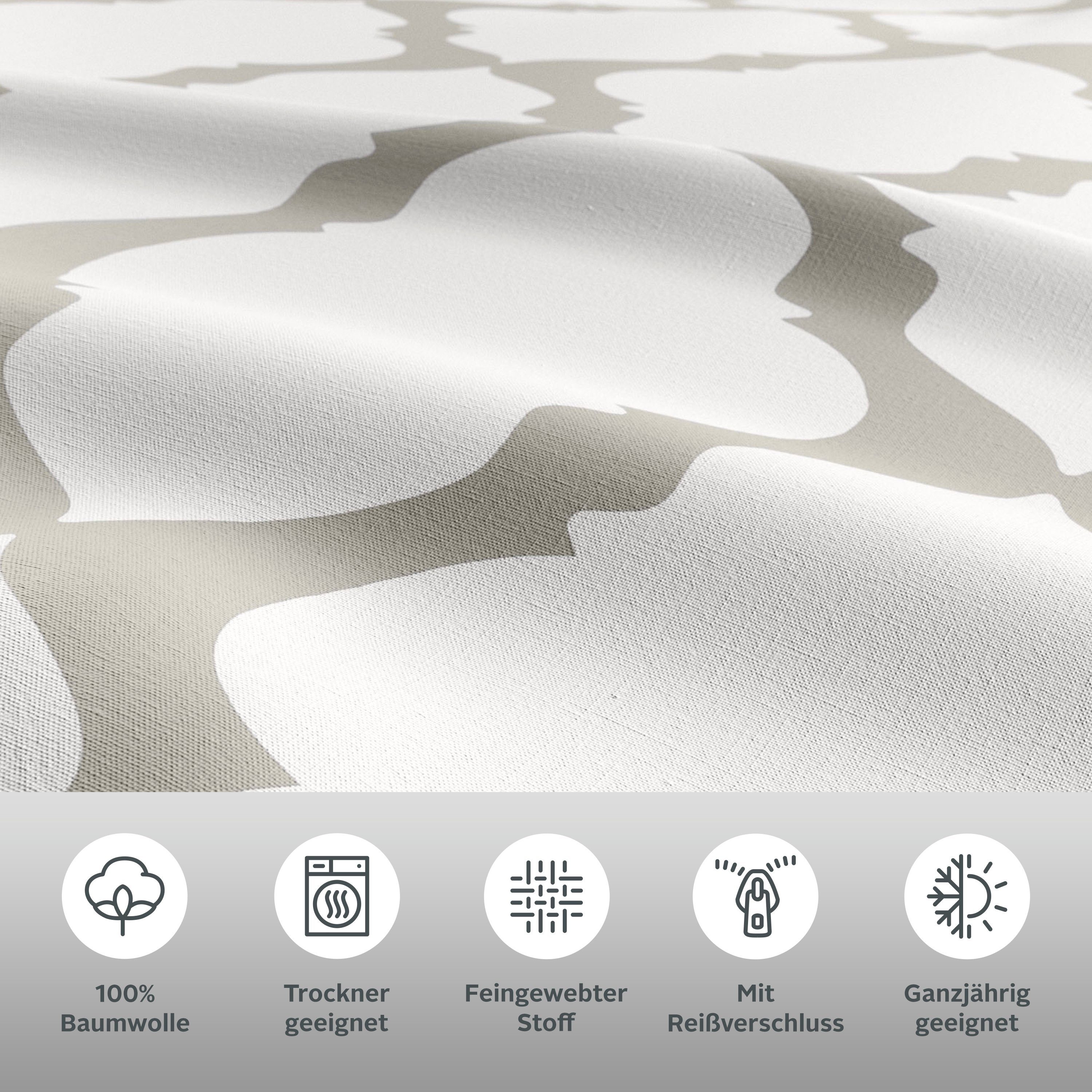 OTTO home Wendebettwäsche Alba in Gr. 135x200 oder 155x220 cm, Renforcé, 2 teilig, Bettwäsche mit Wendeoptik, in verschiedenen Qualitäten, Baumwolle