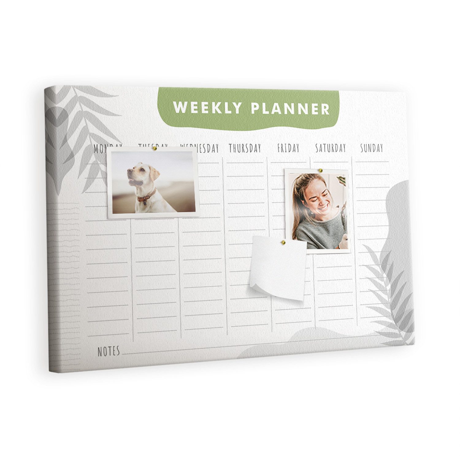 Tulup Pinnwand Korkplatte Tafel ohne Rahmen - Korkwand - 60x40 cm 100 Stk. Pinnadeln