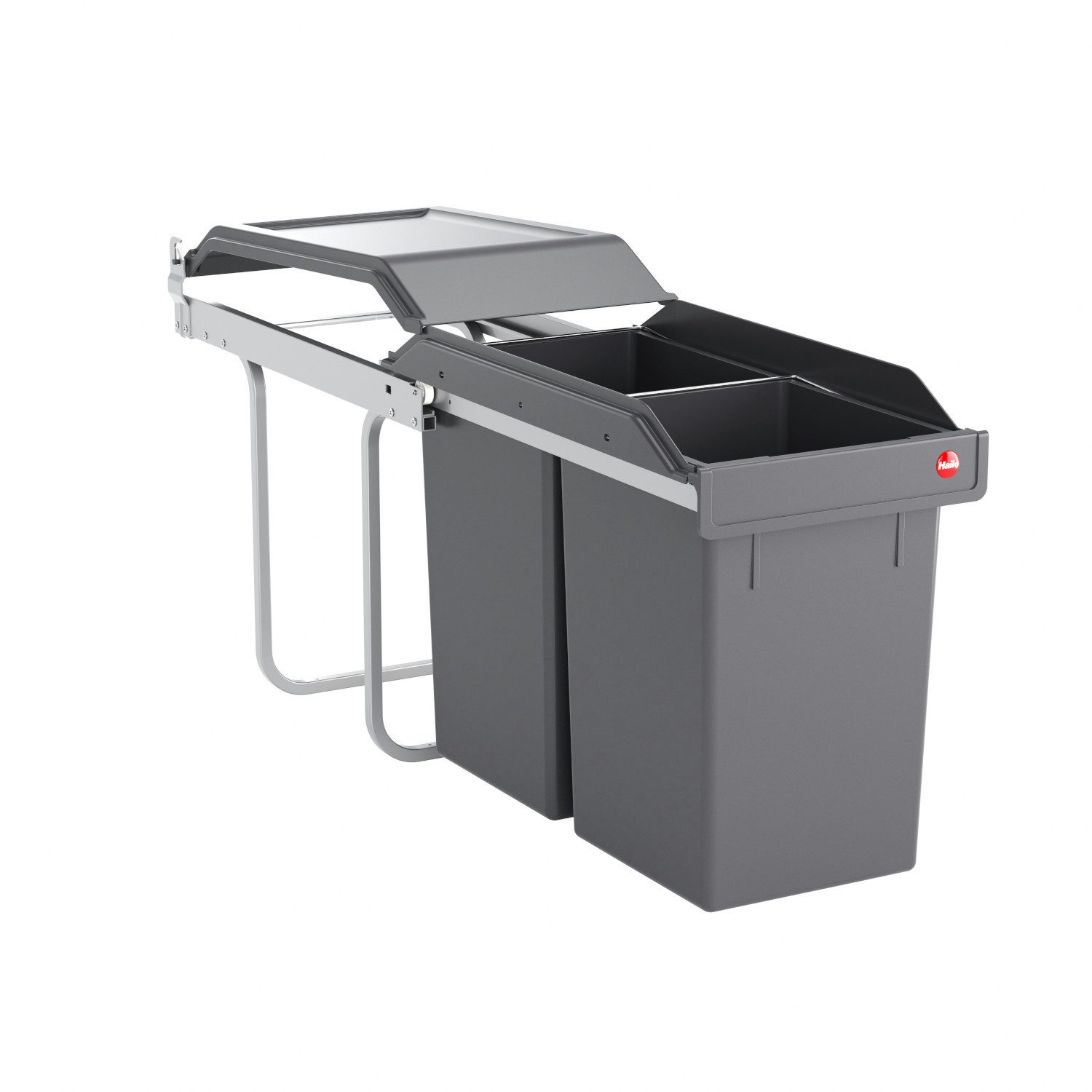 Hailo Einbaumülleimer Hailo Abfallsammler 3650101 TA Swing A Tandem 2x 15 Liter