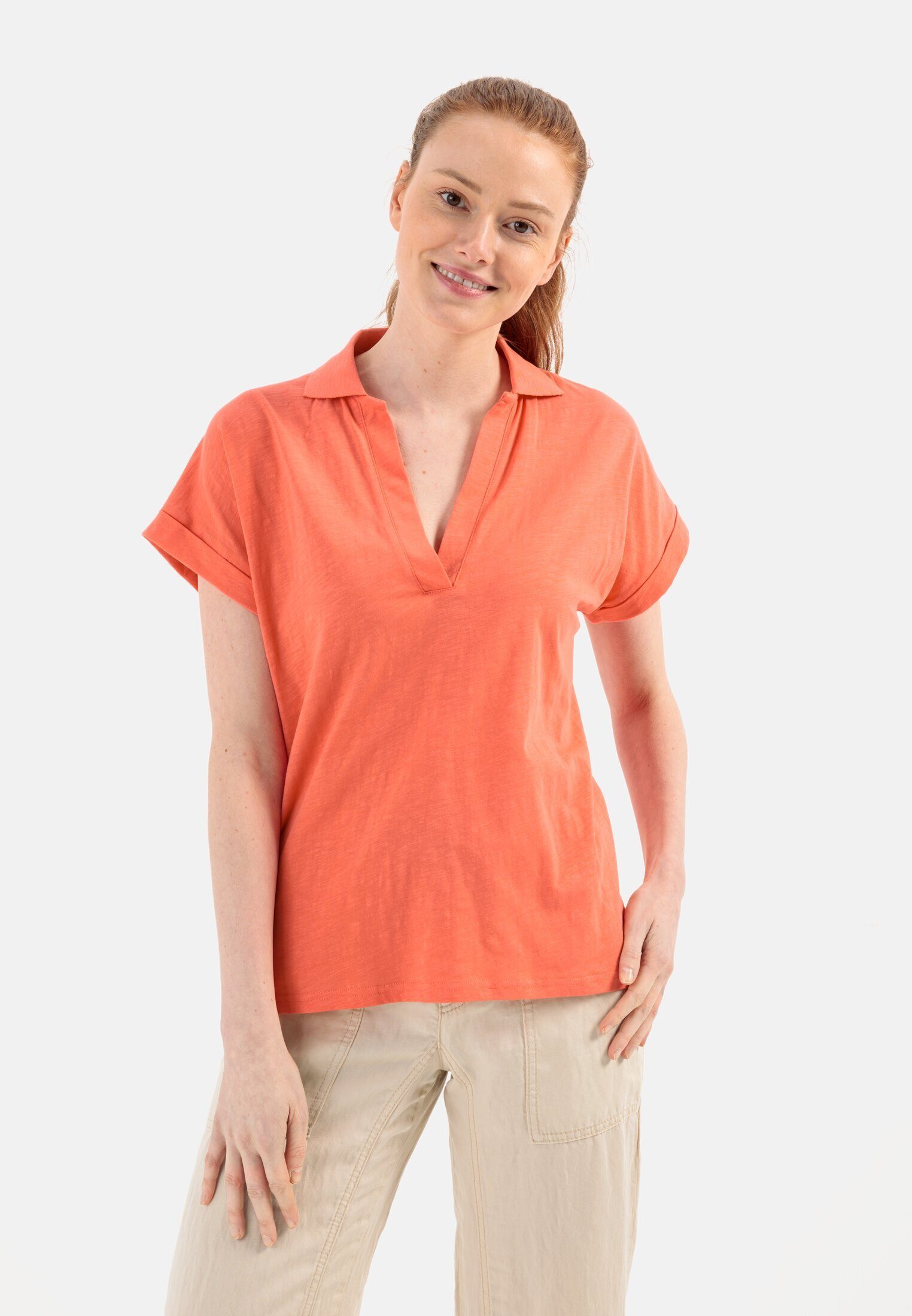 camel active Poloshirt aus Organic Cotton Kurzarm Polo Shirts_Poloshirt