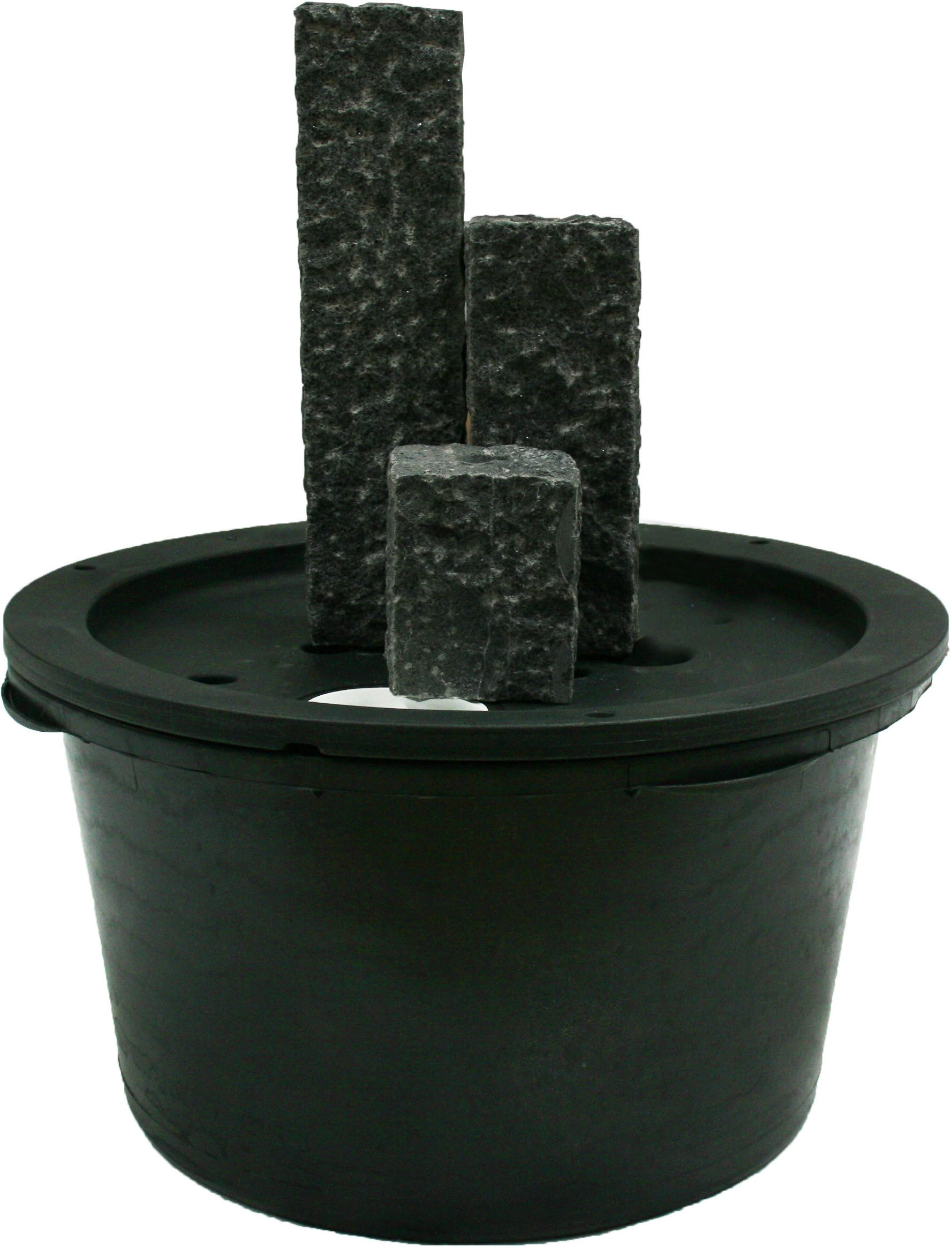 Ubbink Gartenbrunnen Modena, 12 cm Breite, Wasserbecken BxT: 68x68 cm, (Komplett-Set), Naturstein Granit
