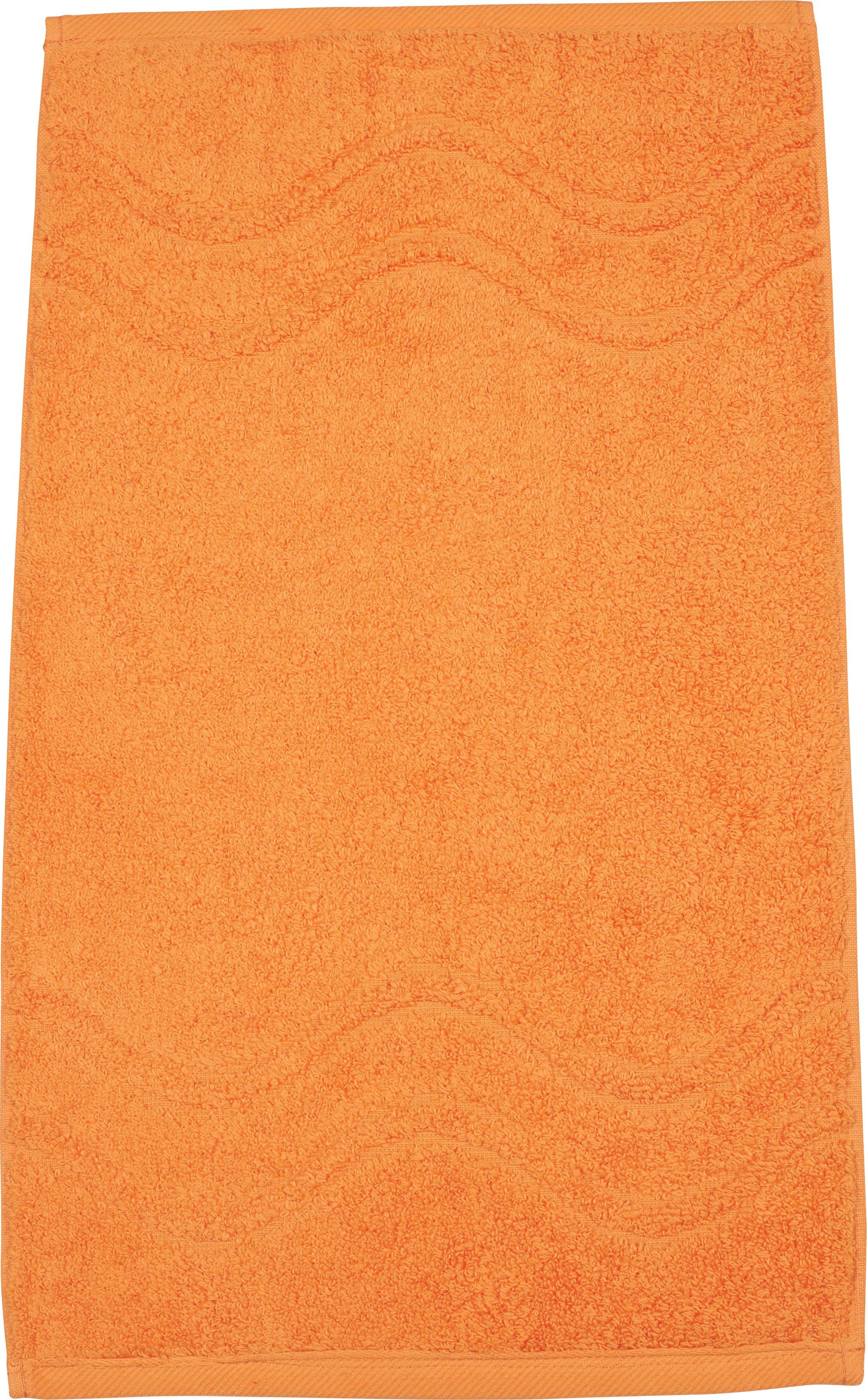 ROSS Gästehandtuch Cashmere feeling, Frottier (Packung, 6-St), 100% Baumwolle, mit Wellen-Bordüre, große Farbauswahl