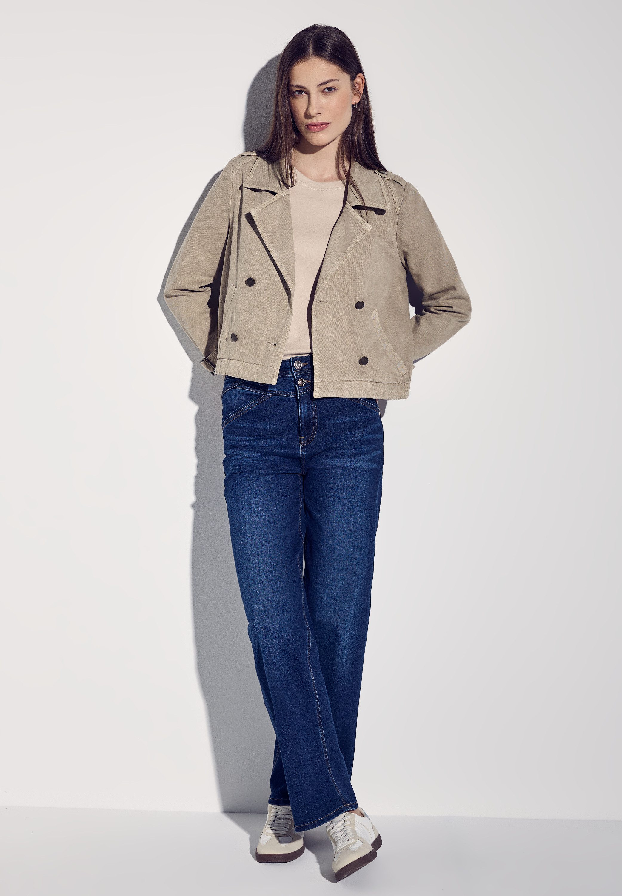 STREET ONE Jackenblazer Denim Trench Jacke