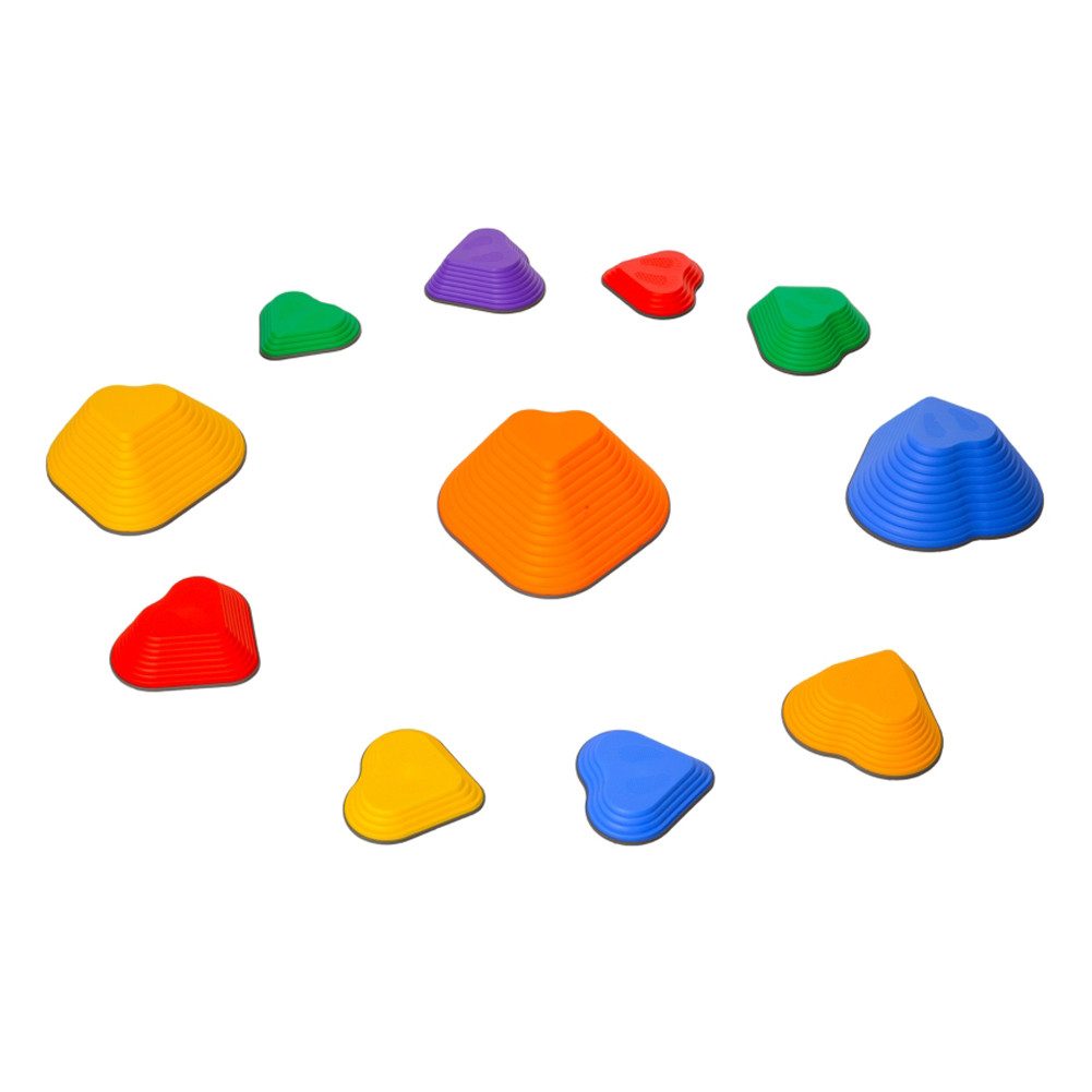 FANNOU Balanceboard Balance-Trittsteine, 11er-Set, stapelbar & leicht, rutschfest, bis 100 kg, für Innen/Außen