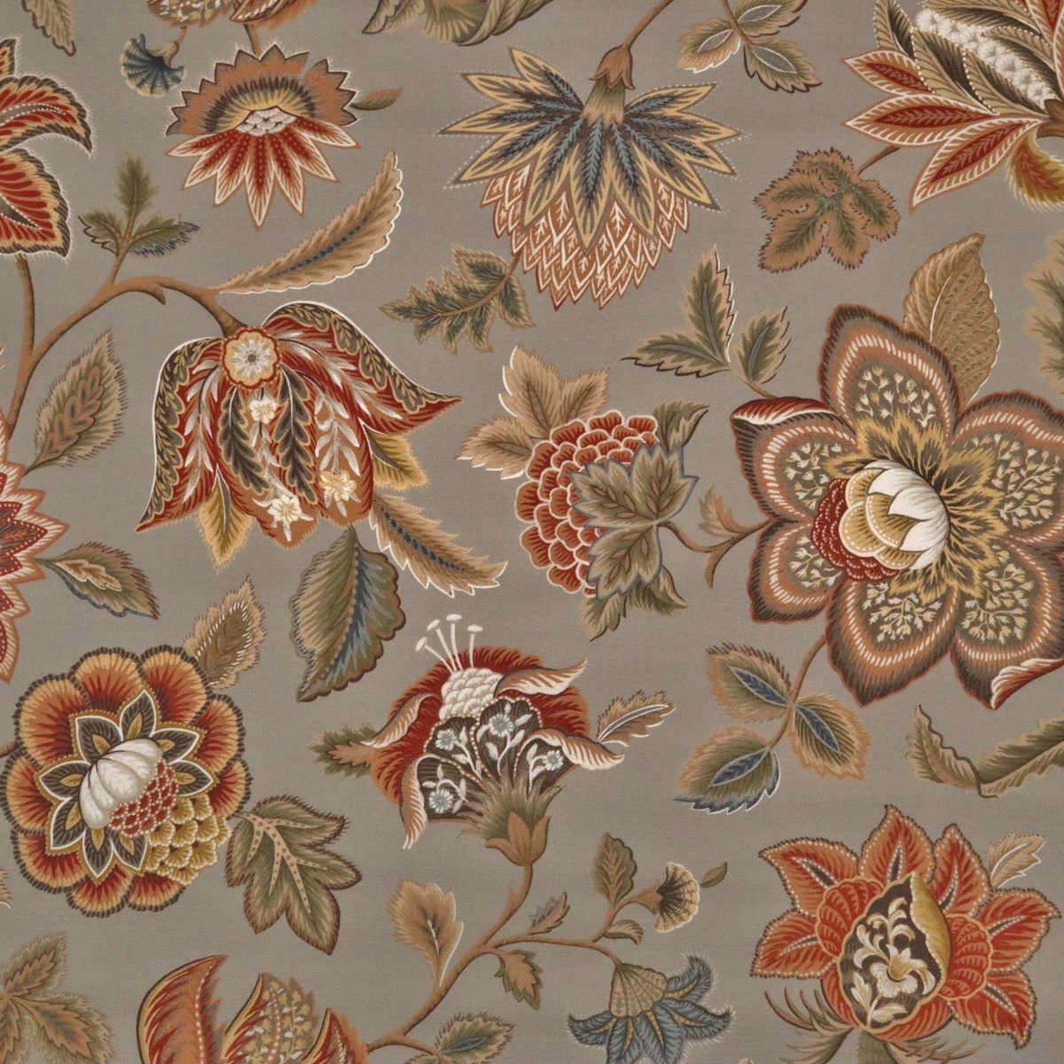 Thumbnail - Stofferia Stoff Dekostoff Baumwolle Sarita Taupe, Breite 142 cm, Meterware