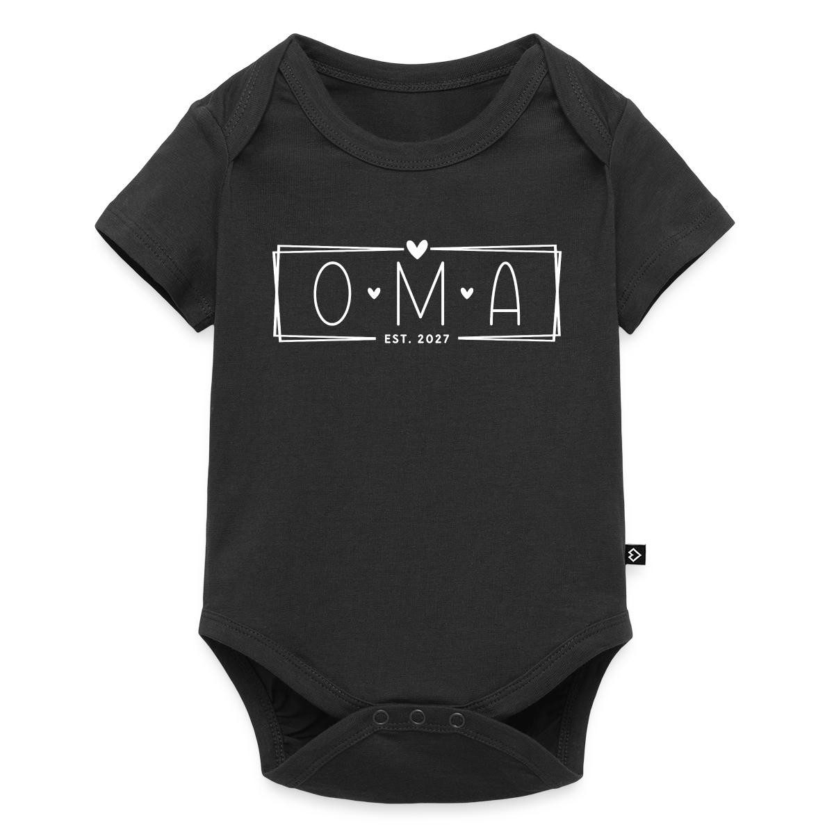 Spreadshirt Kurzarmbody Oma Est. 2027, Werdende Oma Kurzarm Tages Baby Body (1-tlg)