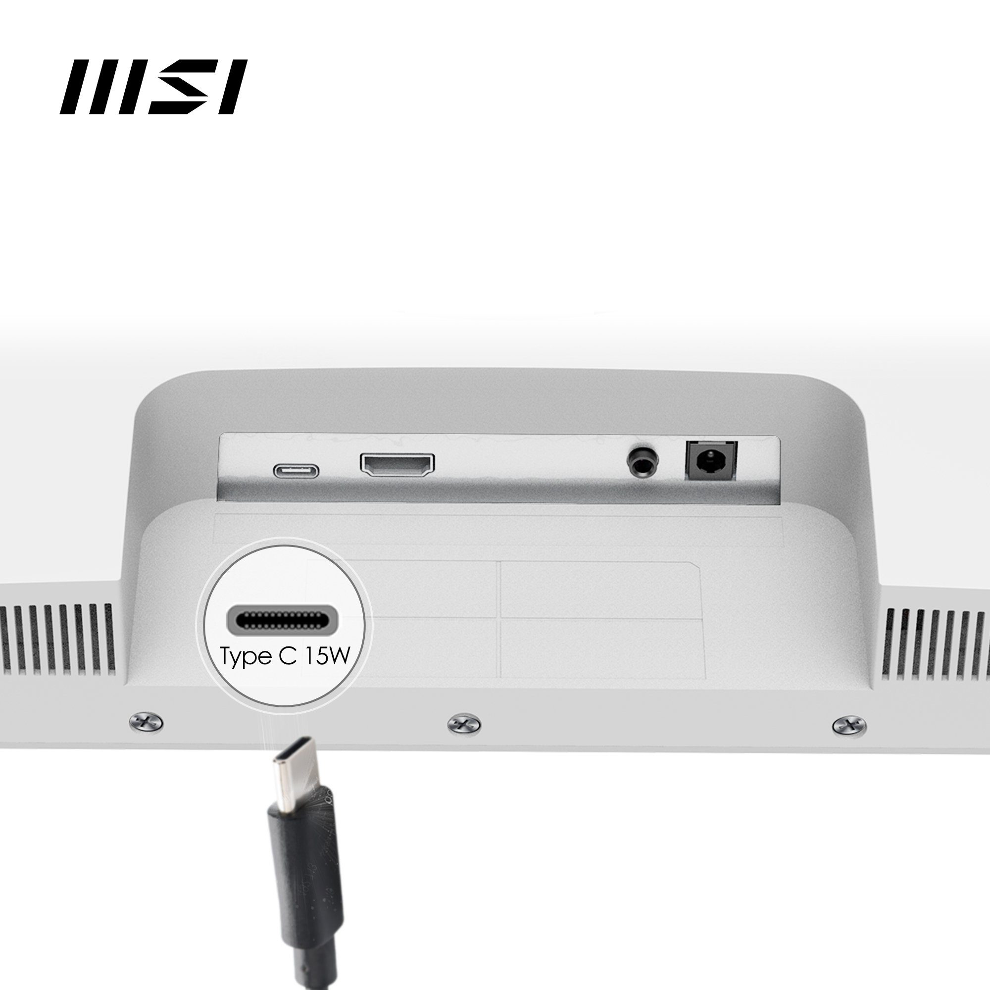 x Jahre ", 1080 LED-Monitor Full 100 1 3 px, höhenverstellbar, 1920 Reaktionszeit, USB-C) (60 Hz, MSI cm/24 HD, Herstellergarantie, MD2412PW Modern IPS, ms