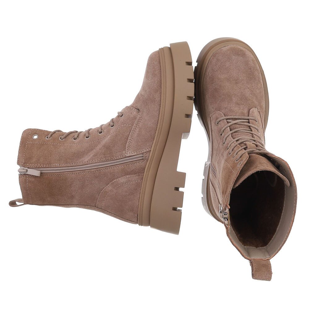 Ital-Design Damen Freizeitschnürschuhe aus echtem Wildleder günstig online kaufen