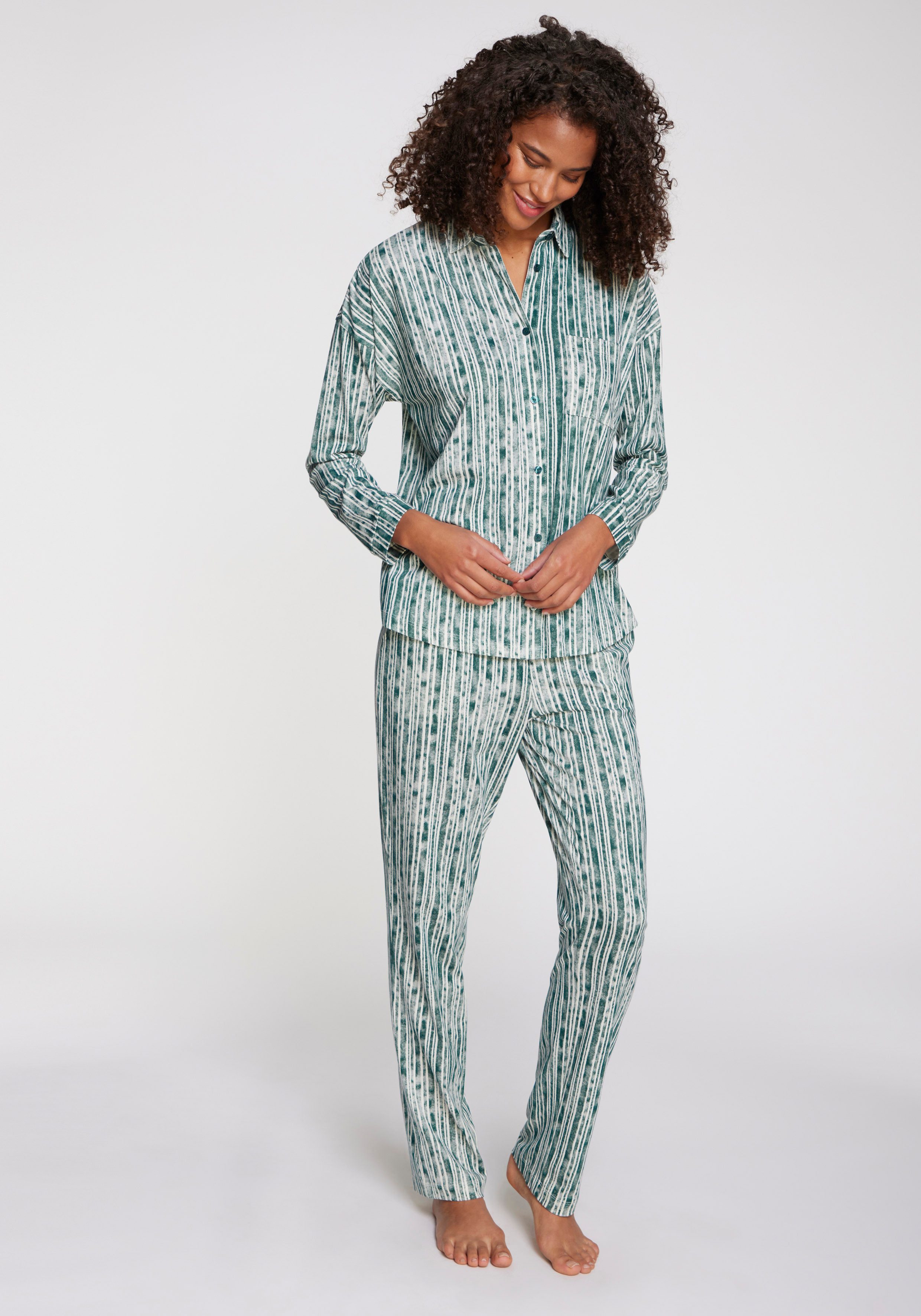 Vivance Dreams Pyjama (2 tlg) Mit schönem Streifenmuster günstig online kaufen