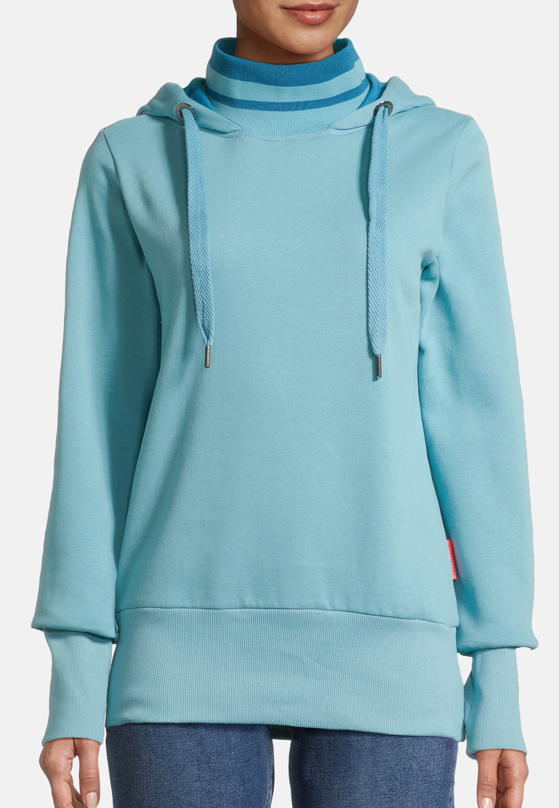 salzhaut Hoodie RÖÄEN Damen Leicht tailliert salzhaut Kapuzenpullover – bequemer Fit und nordisch klares Design