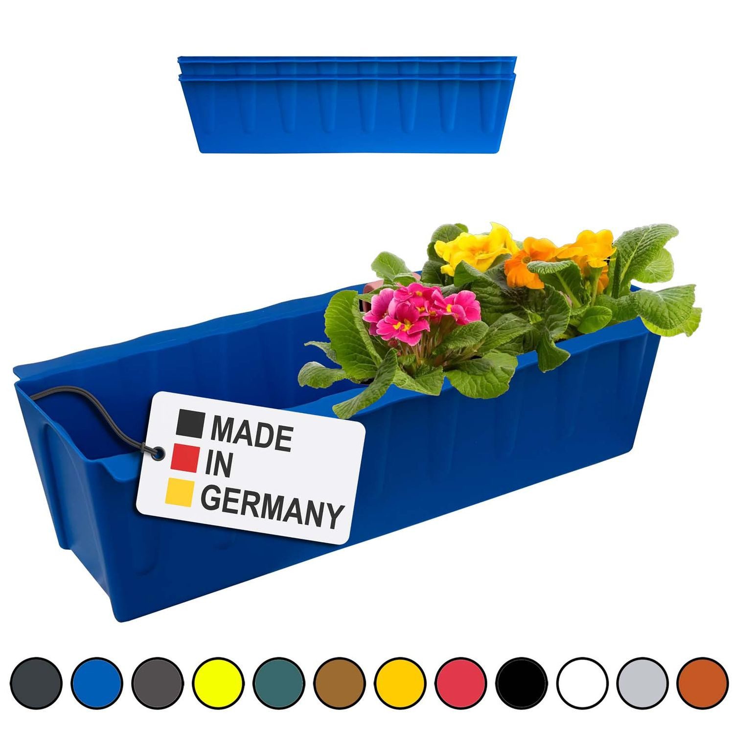 BURI Blumenkasten Blumenkasten Europaletten 2er-Set Blau Pflanzkasten Balkonkasten