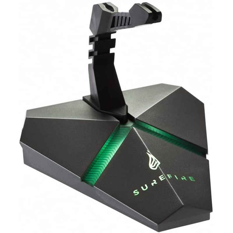 Surefire »Axis« Gaming-Maus (Bungee Hub, Mauskabelhalter, 3x USB 3.2, microSD-Steckplatz, RGB-LED Beleuchtung, schwarz)