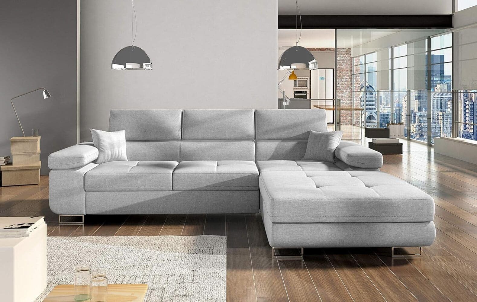 MOEBLO Ecksofa ALVARO, Eckcouch mit Bettfunktion günstig online kaufen
