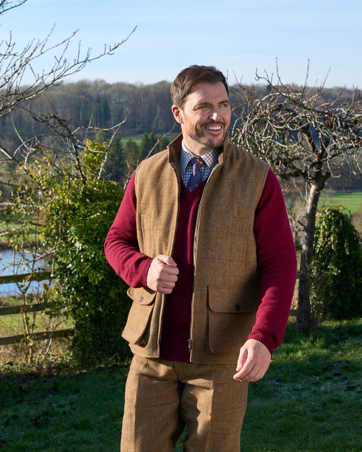 Alan Paine Jagdweste Tweedweste Rutland