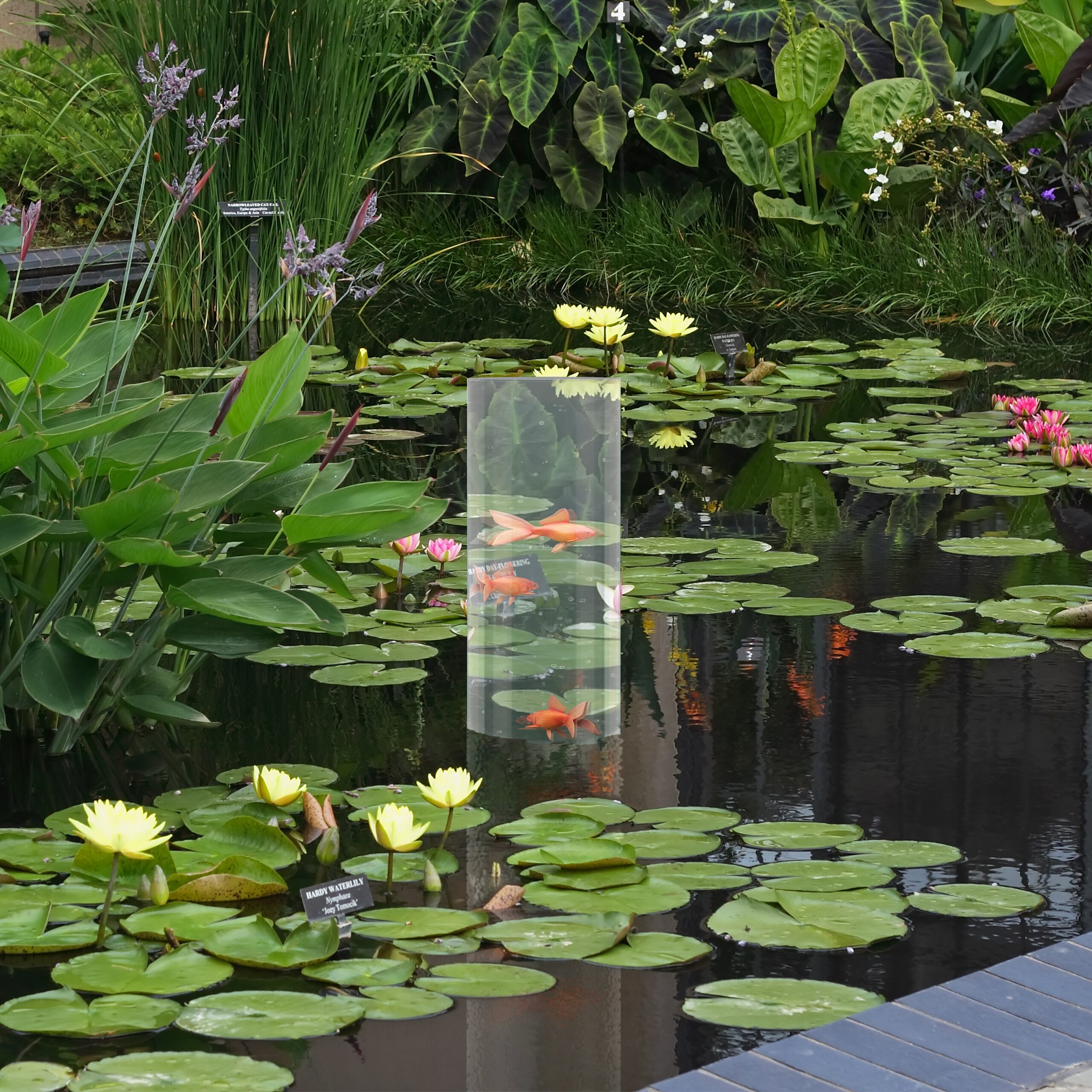 relaxdays Fischturm Fischsäule für Gartenteich günstig online kaufen