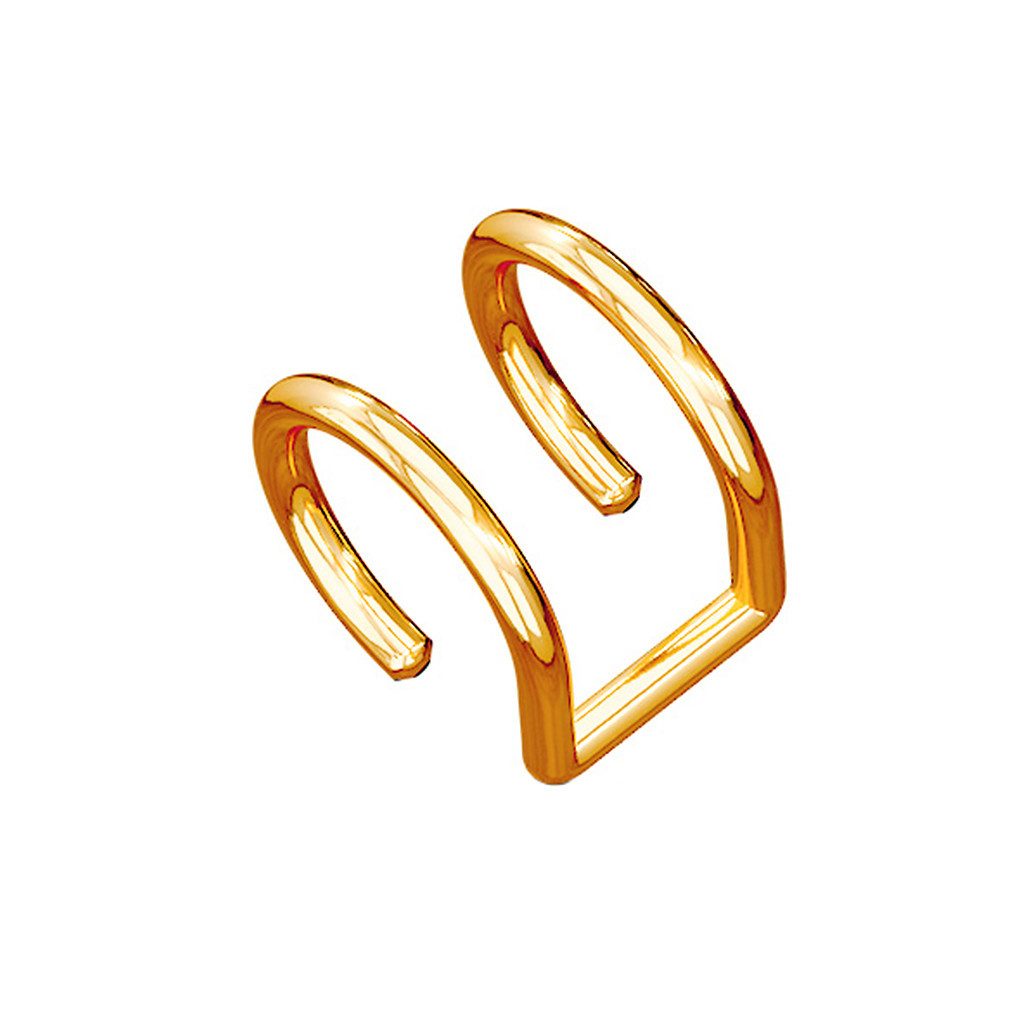 Taffstyle Ohrklemme Doppel Ear Cuff Fake Piercing Ohrklemme Cartilage Knorpel Rosegold (Piercing Hoop Ring Clip On Schmuck), Piercing Серьги Ohrklemme Ear Cuff Ohrmanschette Fake Ohr