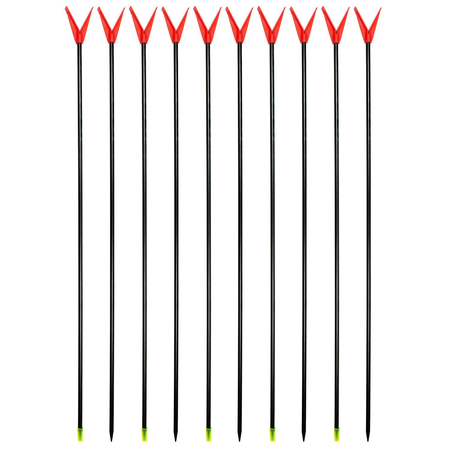 Arapaima Fishing Equipment Rutenständer fiber mit Angelruten) (Spar-Set, für V-Auflage Rutenablage 10-tlg., Rutenhalter
