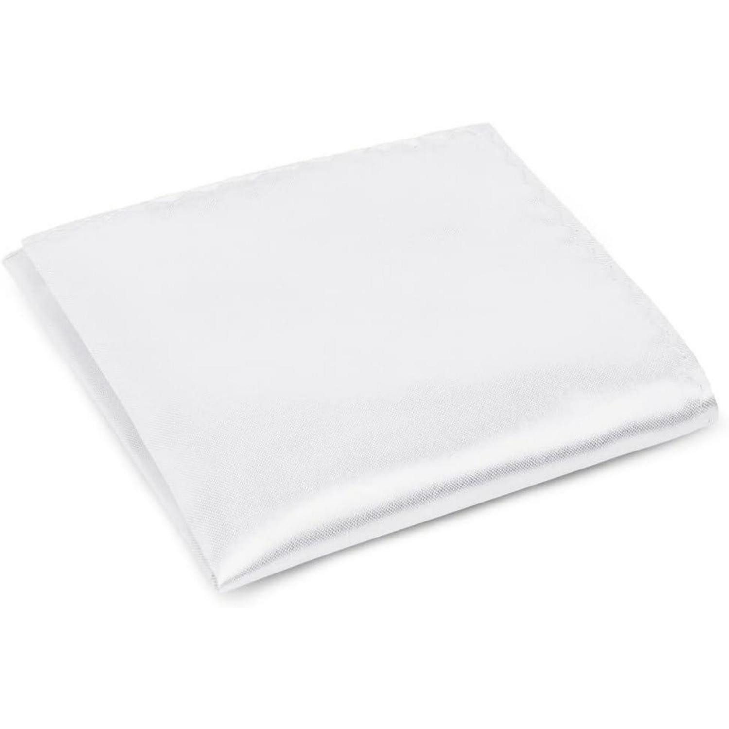 Krawatte Einstecktuch Herren 22x22 cm Uni Weiß Pochette Stecktuch