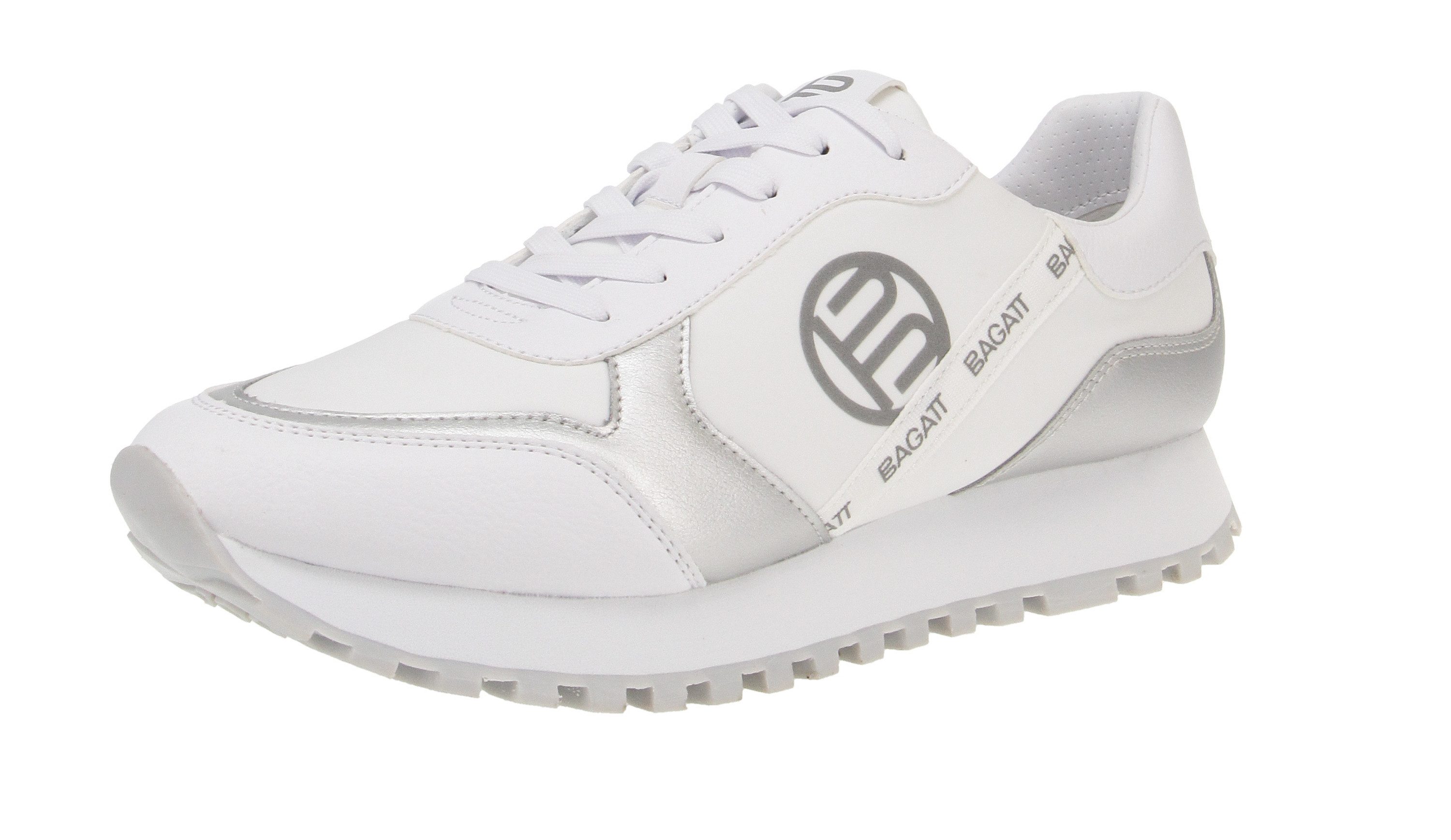 BAGATT bagatt D31-A6L13-5050 Siena - Damen Schuhe Sneaker - 2013-White-Silver Sneaker