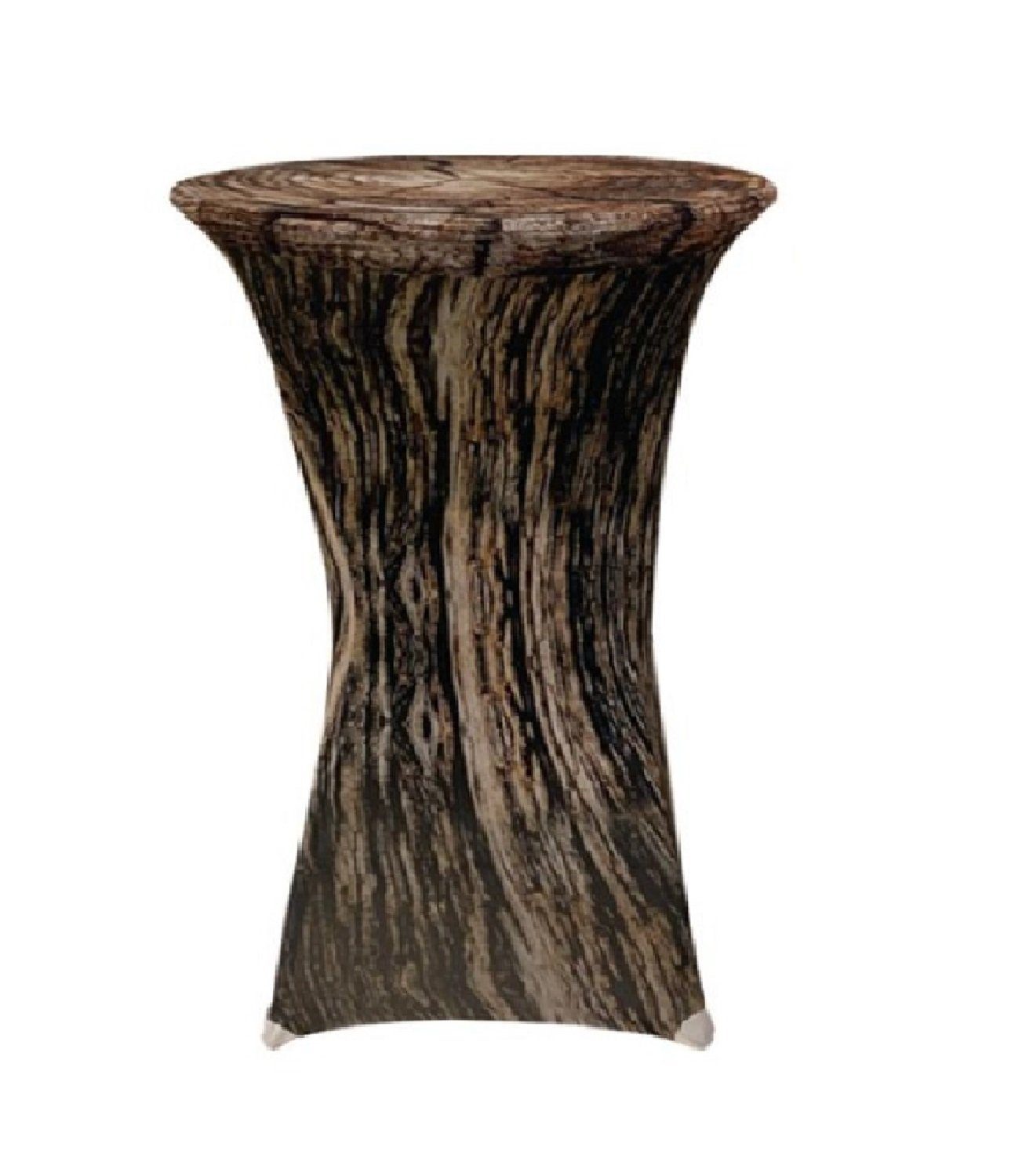 EXKLUSIV HEIMTEXTIL Stehtischhusse Stehtischhusse Stretch für Bistrotisch, mit Motiv Baumstamm Durchmesser 60 cm