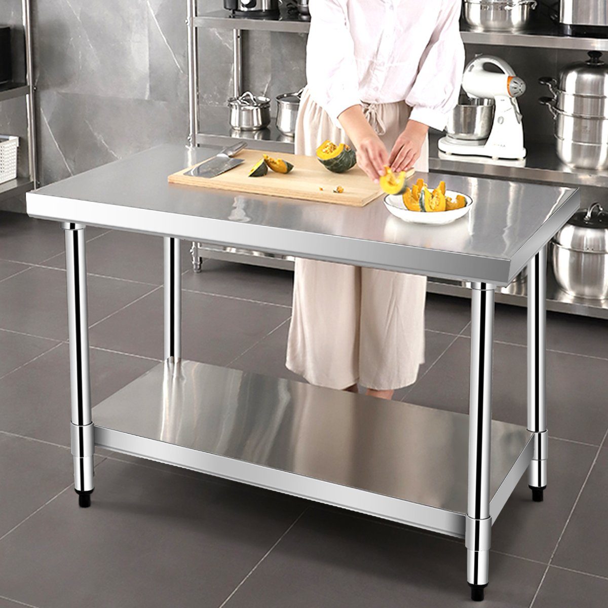 COSTWAY Arbeitstisch, höhenverstellbare Ablage, Zwischenbord, 92x61x90cm günstig online kaufen