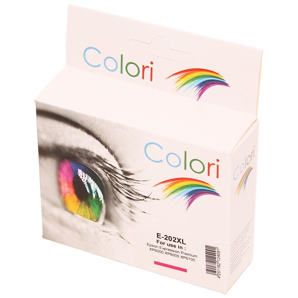 Colori Tintenpatrone (Alternativ Tintenpatrone für Epson 202XL Magenta Seitenleistung : 650 Seiten für Expression Premium XP6000 XP6005 XP6100 von Colori)