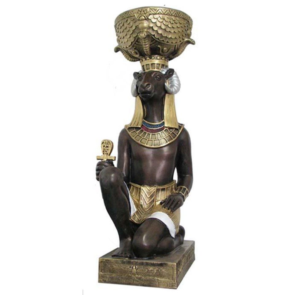 Xlmoebel Dekofigur Ägyptischer Gott Khnum Statue Deko Figuren Skulpturen 74 cm (74 cm), Made in Europa