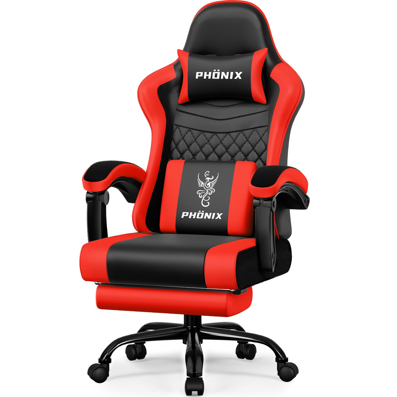 Adormii Gaming-Stuhl Gaming Stuhl ergonomisch Gaming Chair Bürostuhl verstellbare (Gaming Stuhl mit verstellbaren Lendenkissen, Armlehne und Kopfstütze, Gamer Stuhl Bequeme Sitzkissen), gepolsterter Gaming-Stuhl, bis 150 kg Belastbarkeit