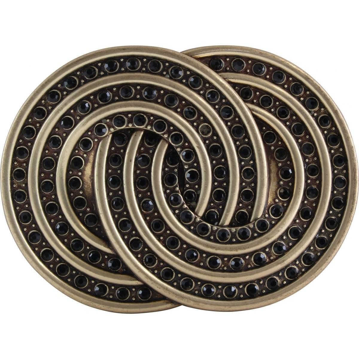 BELTINGER Gürtelschnalle Bellagio mit Steinen 4,0cm - Buckle Wechselschließe Gürtelschließe 40m (1-St)