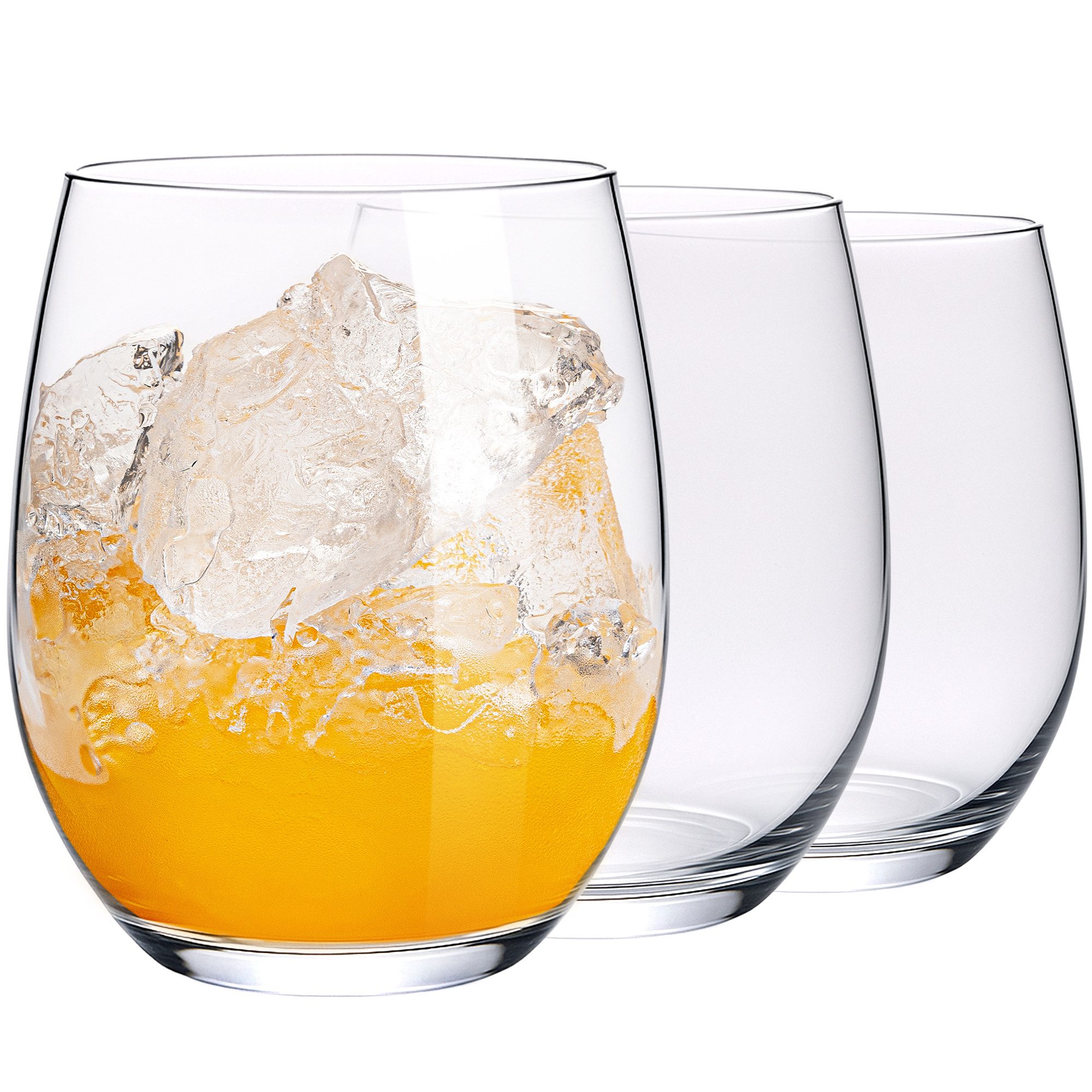 KONZEPT Gläser-Set 400 ml, Besonders stabil, ideal für Wasser, Saft, Limo, Gin, 6-tlg., Leicht, Strapazierfähig, Transparent