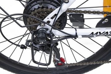 Myatu E-Bike 26 Zoll E-bike, E-Citybike für Damen & Herrren mit 12,5Ah Batterie, 6 Gang Shimano, Kettenschaltung, Heckmotor, 450,00 Wh Akku