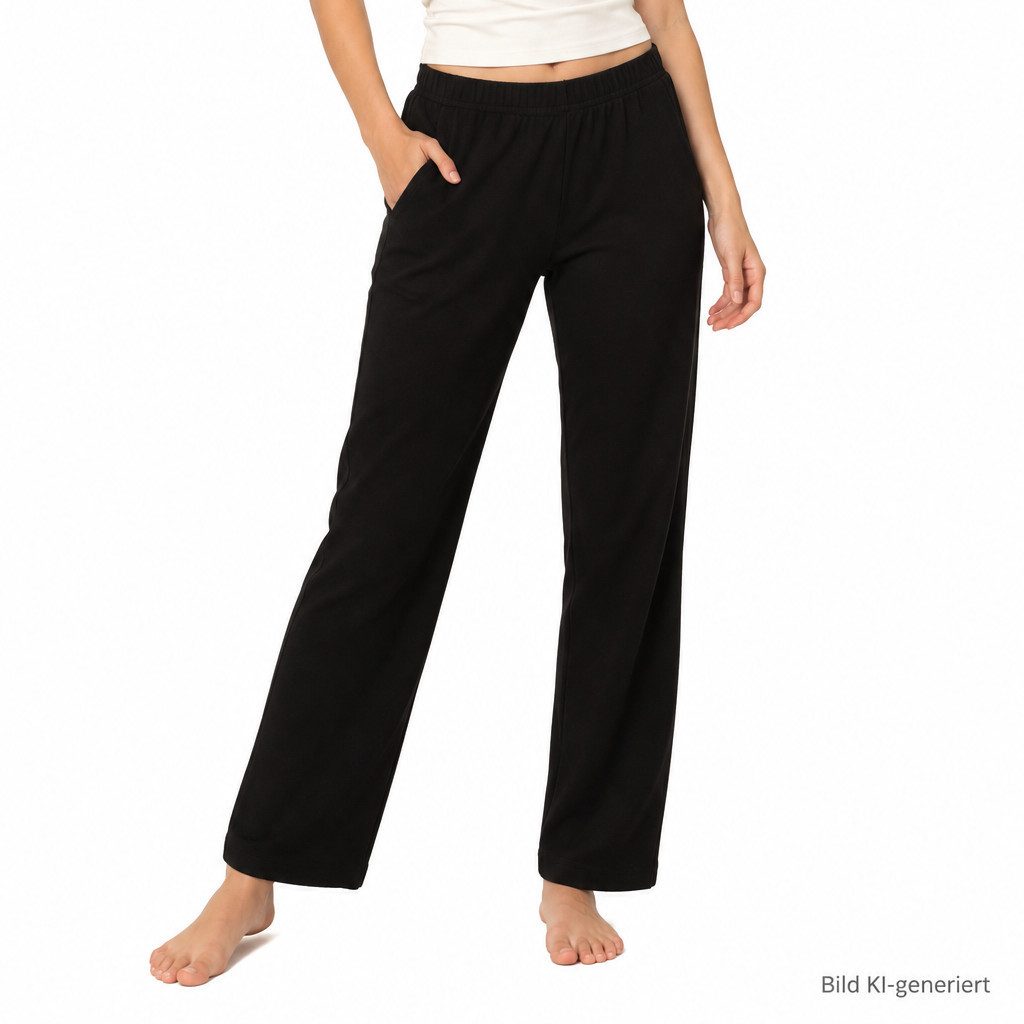 HERMKO Homewearhose 984 Homewear Unisex Bio-Baumwolle Kur Gymnastik Dehnbund