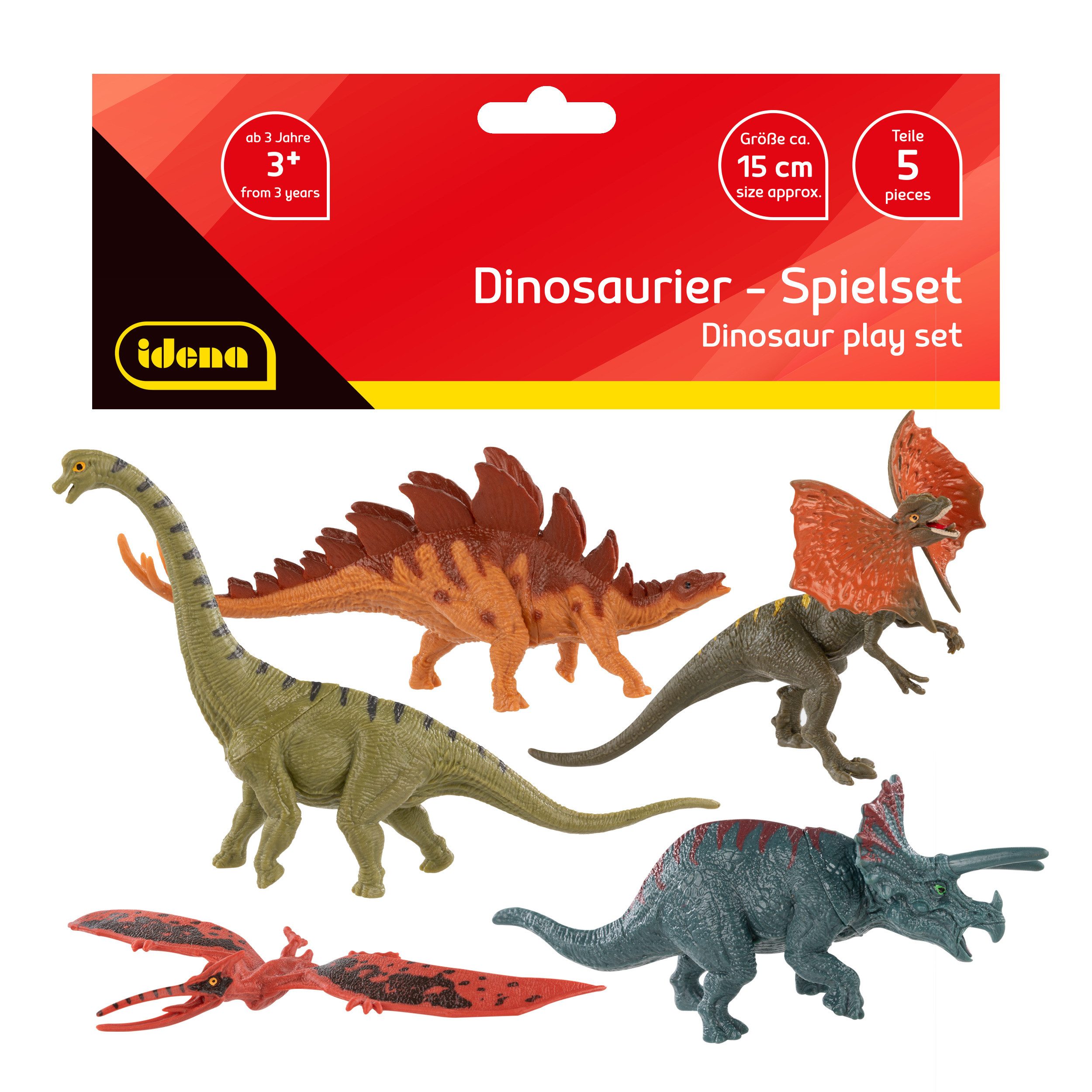 Idena Tierfigur Idena Figuren Set Dinosauier 15cm 5 Stück