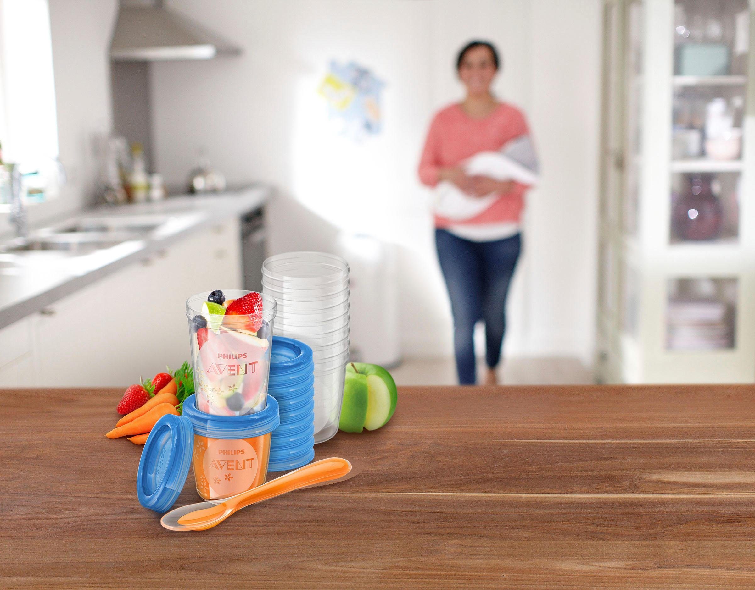 Philips AVENT Aufbewahrungssystem SCF721/20, Polyprophylen (PP), (Set, 41-tlg), für Babynahrung