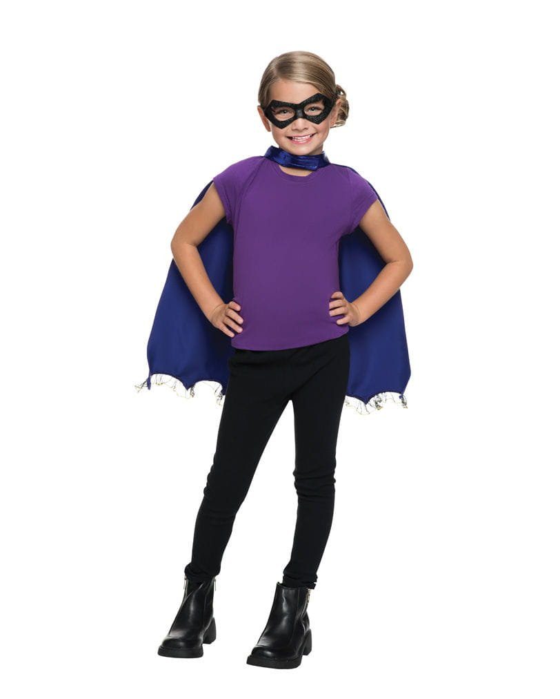 Umhang Batgirl Maske & Cape Set
