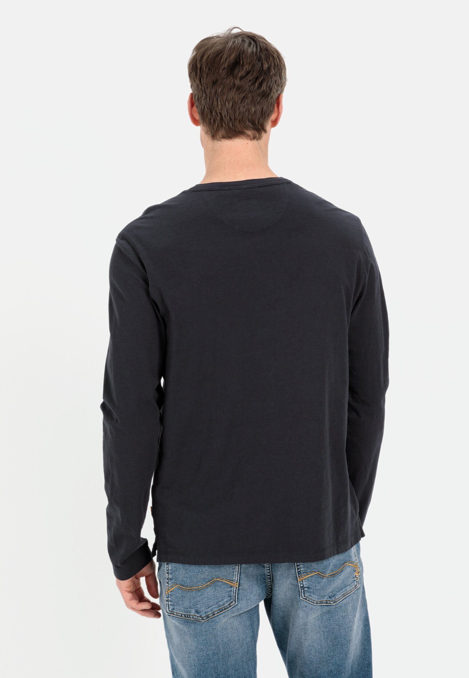 camel active Henleyshirt aus nachhaltigem Organic Cotton Langarm Henley günstig online kaufen