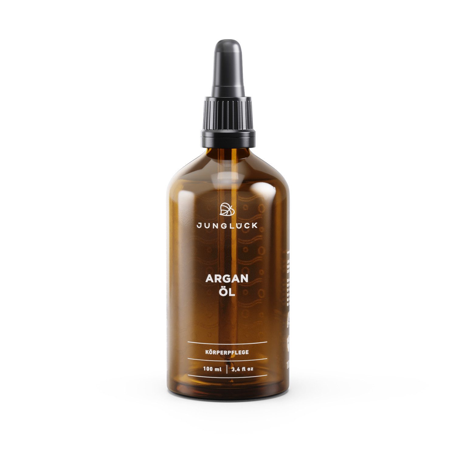 JUNGLÜCK Körperöl Arganöl - Kaltgepresst - 100% Bio & Natürlich, 1-tlg., Nährendes Öl für Gesicht, Haare und Körper