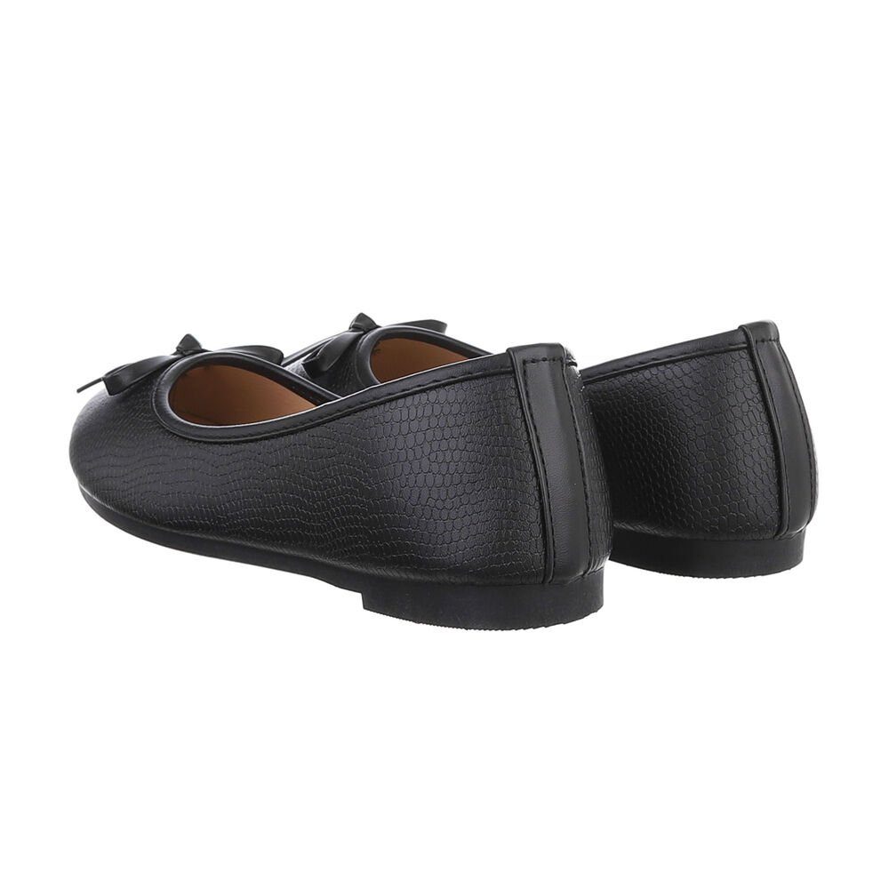 Ital-Design Damen Freizeit Ballerina (85894033) Blockabsatz Klassische Ballerinas in Schwarz