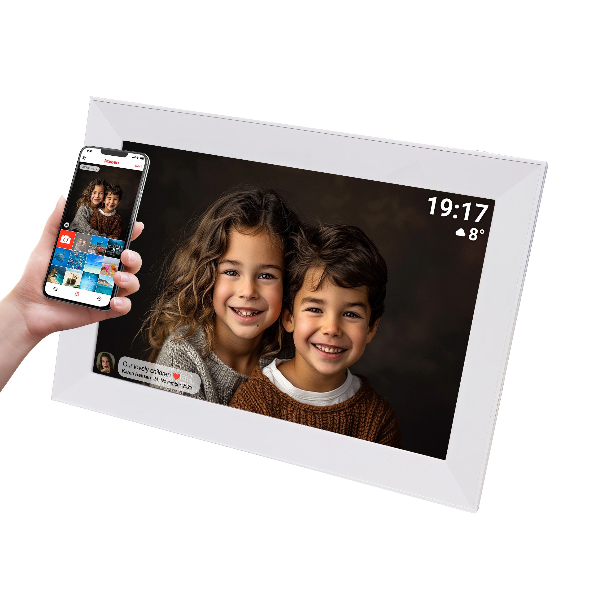 Denver PFF-1012W Digitaler Bilderrahmen (25.5 cm/10.1 ", 1280 x 800 Pixel, 16 GB, mit WLAN und Foto-Sharing) – Bild 2 von 5