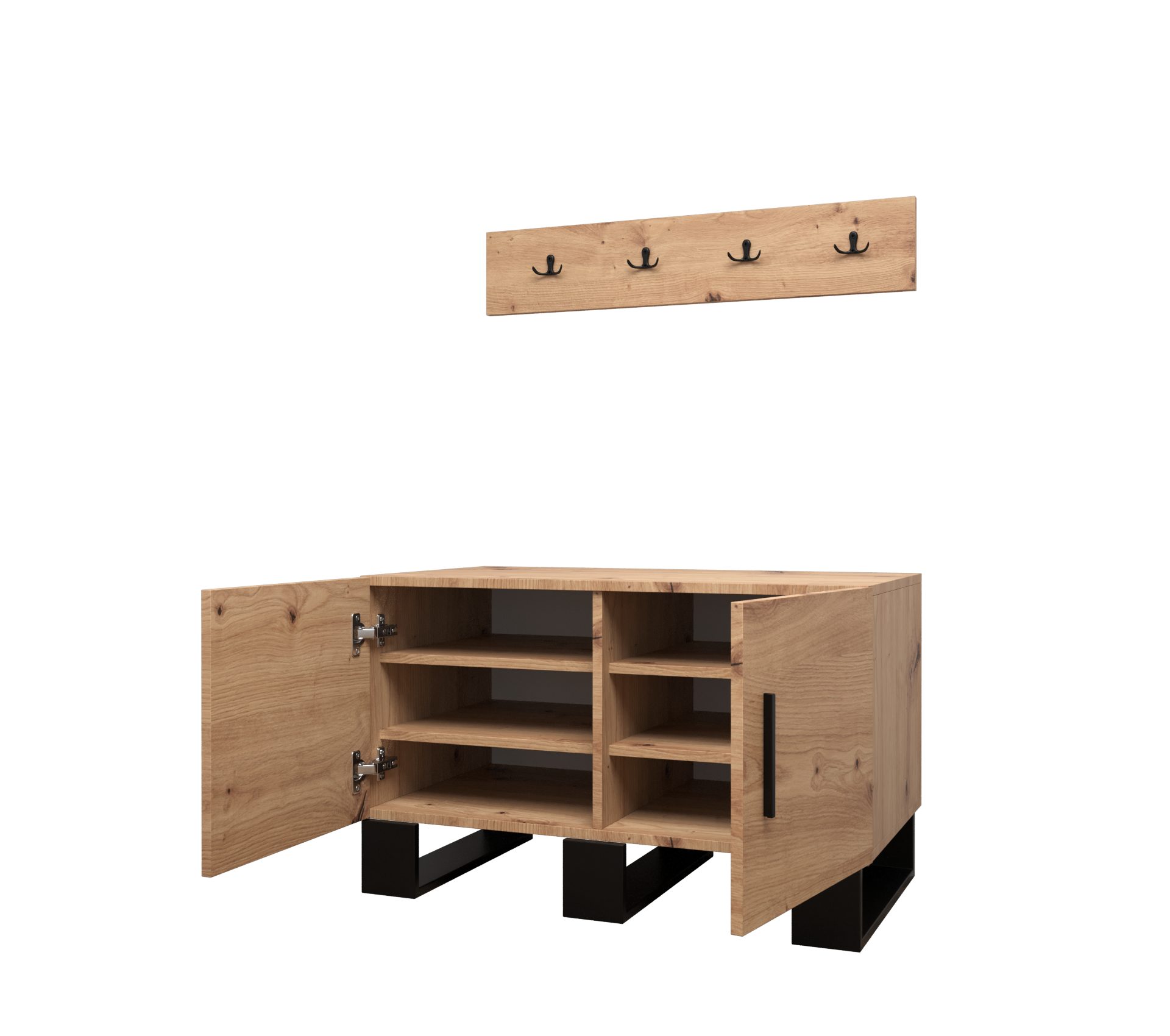 ABIKS MÖBEL Garderoben-Set ARTIN Sitzschrank mit Aufhänger, Dielenmöbel, In günstig online kaufen