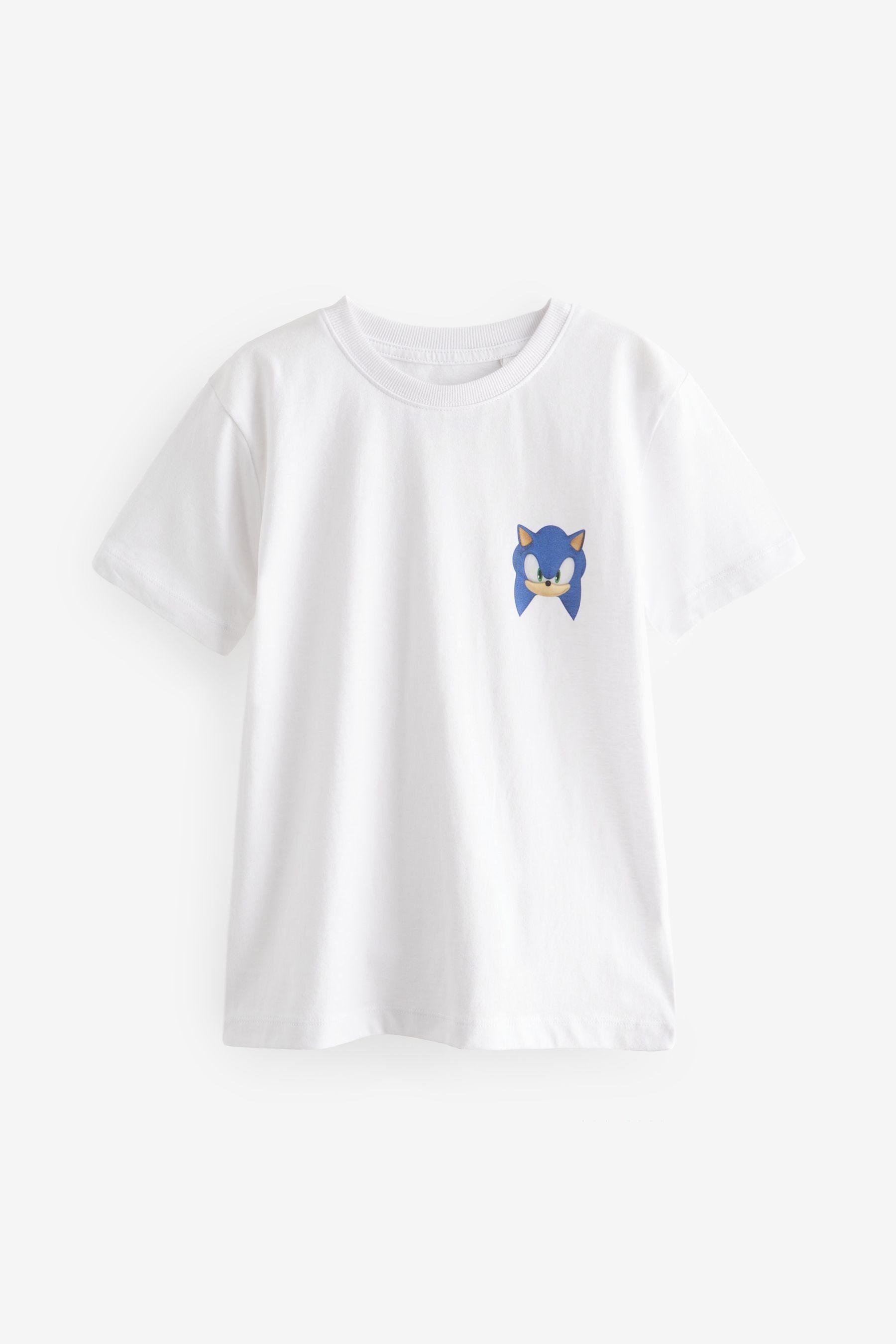 Next T-Shirt Lizenziertes Gaming T-Shirt (1-tlg) White Sonic