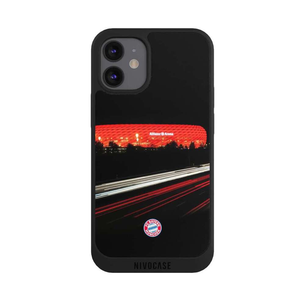 NIVOCASE Handyhülle FC Bayern München FCB Stadion FC Bayern München Allianz Arena, Apple iPhone 12 mini Handyhülle Hülle NIVOpure Case Schwarz