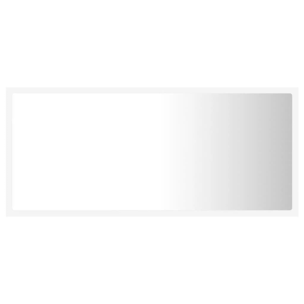 Weiß Acryl Badezimmerspiegelschrank LED-Badspiegel 90x8,5x37 cm (1-St) vidaXL