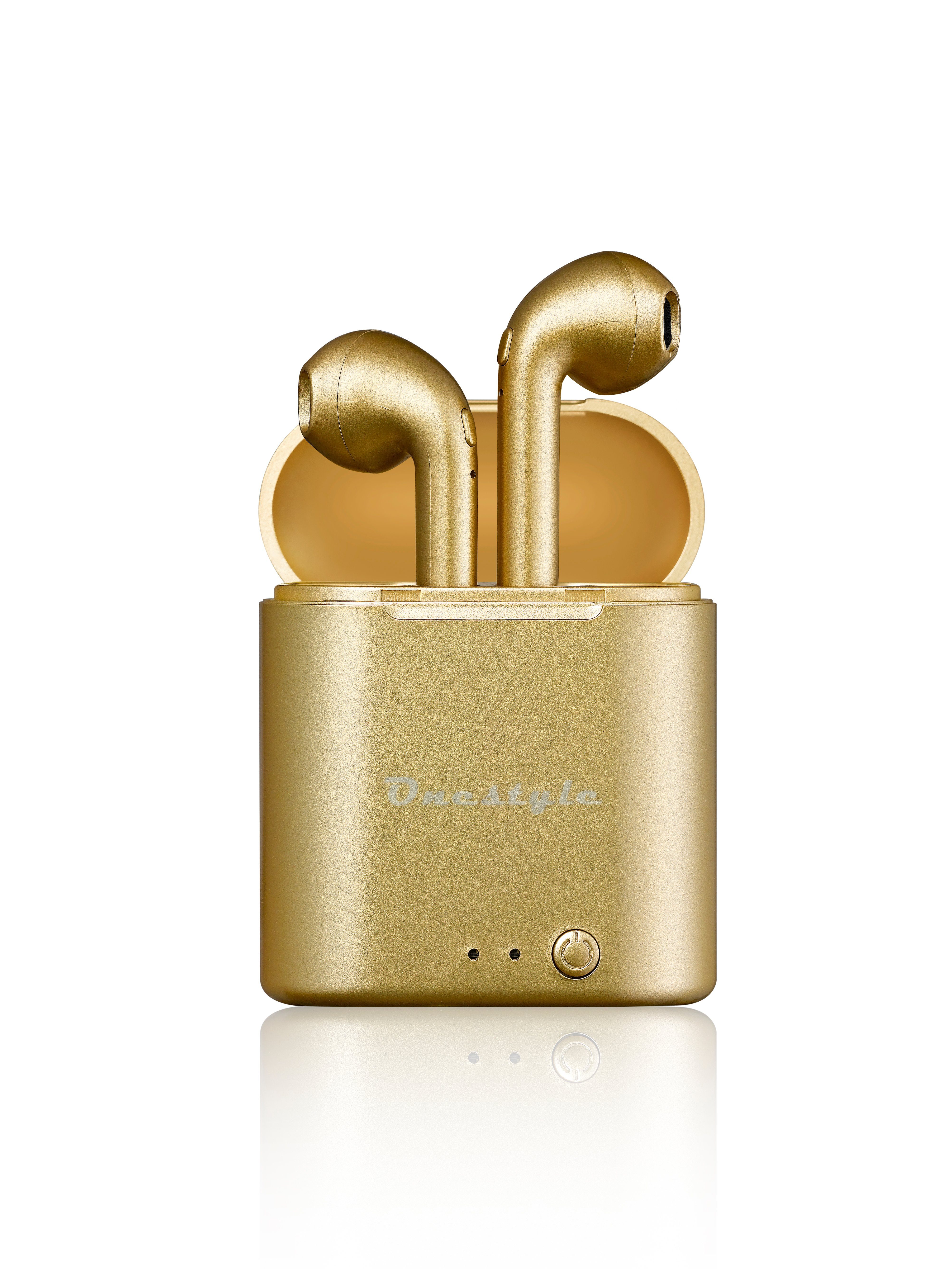 Onestyle »Onestyle TWS-BT-V7 Bluetooth In Ear Headset mit Ladebox, gold«  wireless In-Ear-Kopfhörer (In-Ear Kopfhörer mit integriertem Mikrofon)  online kaufen | OTTO